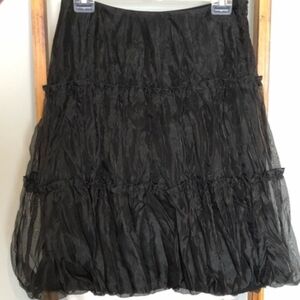 White House Black Market Elegant Black A-Line Skirt